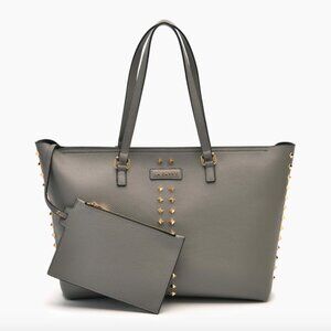 La Carrie Women's STUD SHOPPER - Grey Bags - (BRAND NEW- NEVER USED)
